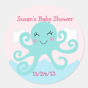 Under the Sea Creatures/Stickers/Cupcake Toppers Classic Round Sticker