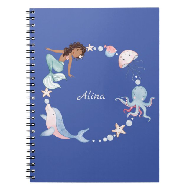 Under the sea custom name notebook (Front)