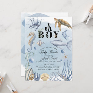 Under the Sea Cute Baby Shower Invitation