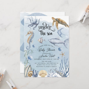 Under the Sea Cute Baby Shower Invitation