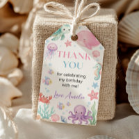 Under the Sea Cute Ocean Animal Birthday Thank You