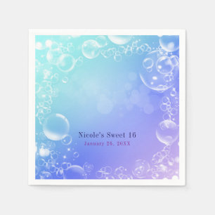Under the Sea Enchanted Bubbles Custom Party Napkin
