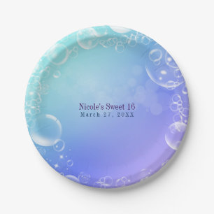 Under the Sea Enchanted Bubbles Custom Party Paper Plate