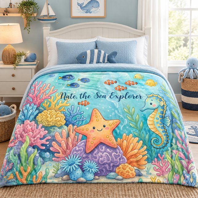 Under the Sea Explorers Fleece Blanket (Creator Uploaded)