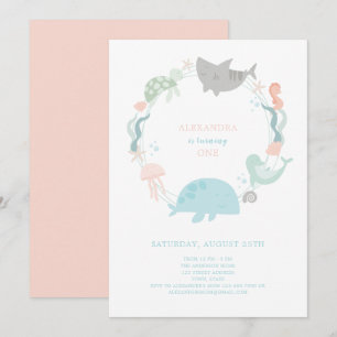 Under The Sea First Birthday Invitation