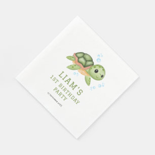 Under the sea first birthday Paper Napkin