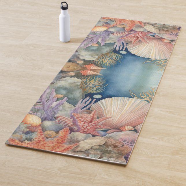 Under The Sea Fish Shells  Yoga Mat (In Situ)