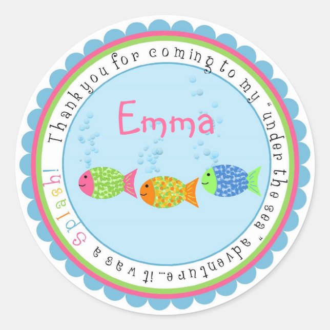 Under the Sea Fish Stickers (Front)