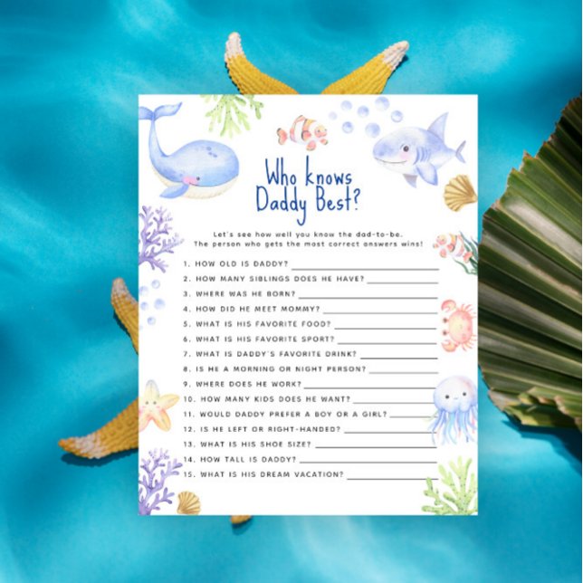 Under the sea Game Who knows daddy best (Creator Uploaded)