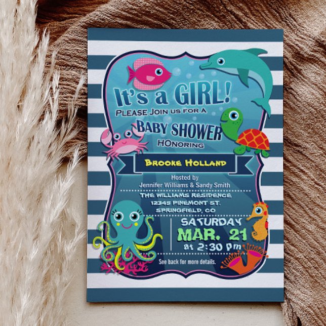 Under the Sea Girl Baby Shower Invitation (Creator Uploaded)