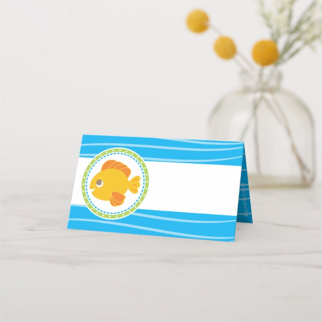 Under the Sea Goldfish Birthday Place Card (Front)
