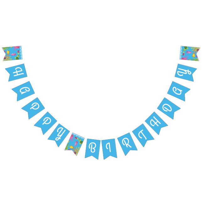 Under the Sea Happy Birthday Bunting Banner (All)