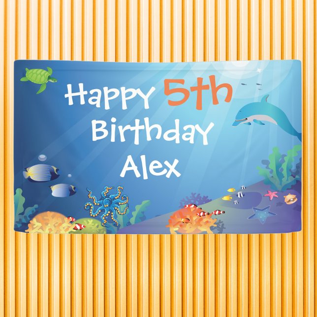 Under the Sea Happy Birthday Kids Banner (Creator Uploaded)