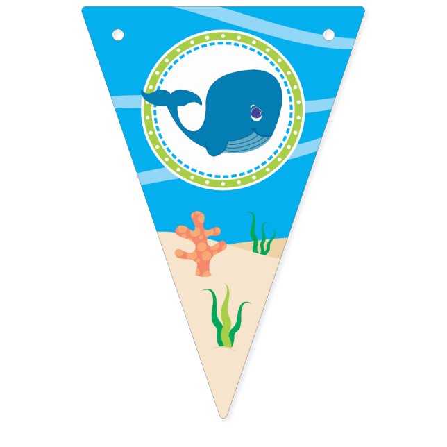 Under the Sea Happy Birthday Party Bunting (First Flag)