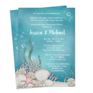 Under the Sea Honeymoon Shower Invitations