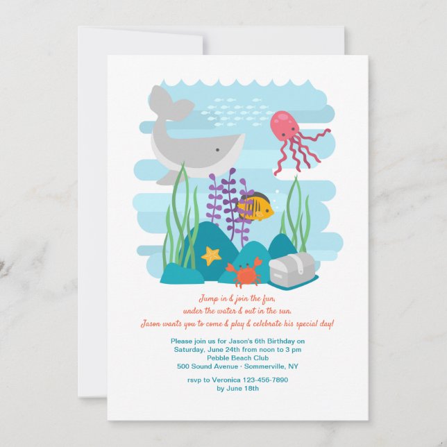Under the Sea Invitation (Front)