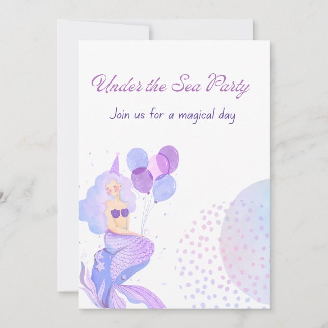 Under the Sea Invitation (Front)