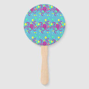 Under the sea Invitation, Octopus Birthday Hand Fan