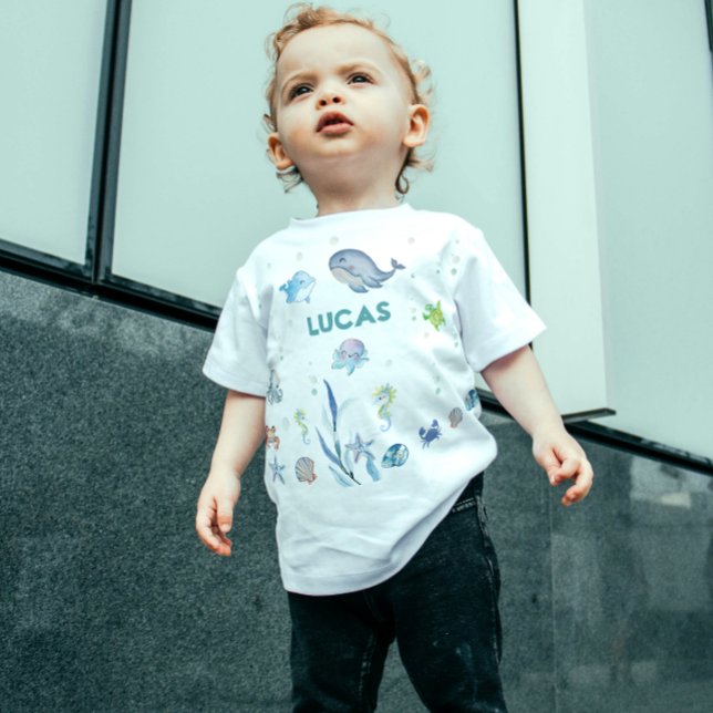 under the sea its a boy baby shower  baby T-Shirt (Creator Uploaded)