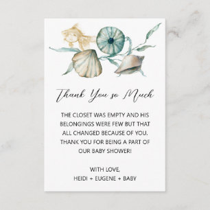 Under the Sea Jellyfish Baby Shower Thank You Card