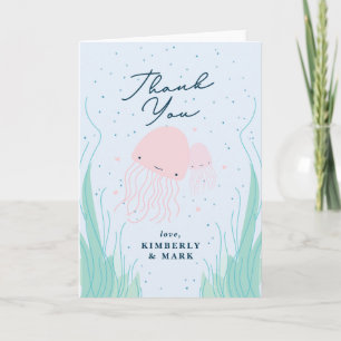 Under the Sea Jellyfish Baby Shower Thank You Card