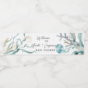 Under the Sea Jellyfish Water Bottle Labels