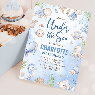 Under the Sea Kids Birthday Party Invitation