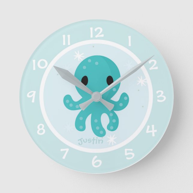 Under the Sea Kids Nursery Wall Clock (Front)