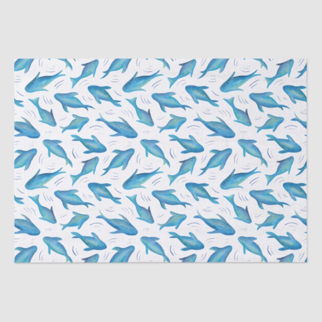 Under the Sea kids ocean fish shark Tissue Paper (Front)