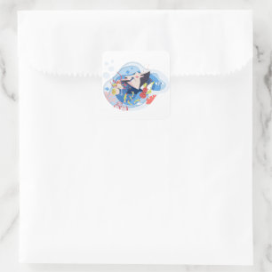Under The Sea Marine Animals Music Song Square Sticker