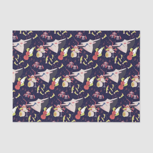 Under The Sea Marine Animals Music Song Tissue Paper (Front)