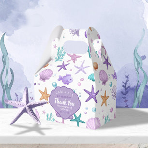 Under the Sea Marine Life Pattern Thank You ID1143 Favour Box