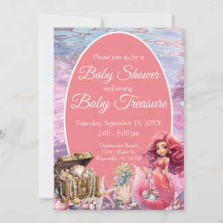 Under The Sea Mermaid Baby Shower Invitation