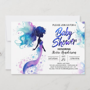 Under the Sea Mermaid Baby Shower Invitation