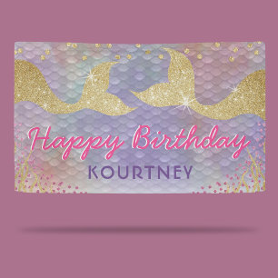 Under the Sea Mermaid Birthday Banner