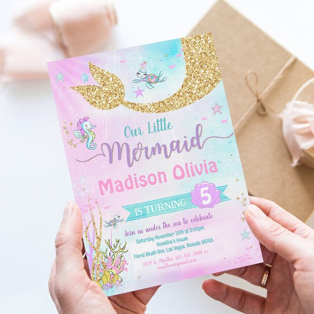 Under the Sea Mermaid Birthday Invitation (Creator Uploaded)