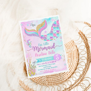 Under the Sea Mermaid Birthday Invitation