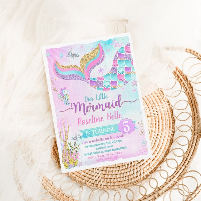 Under the Sea Mermaid Birthday Invitation (Creator Uploaded)