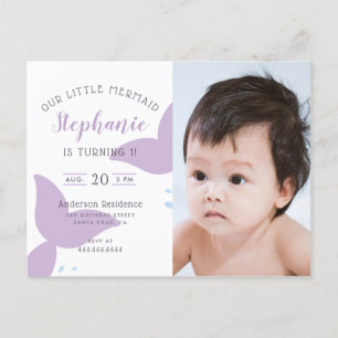 Under The Sea Mermaid Birthday Party Invitation