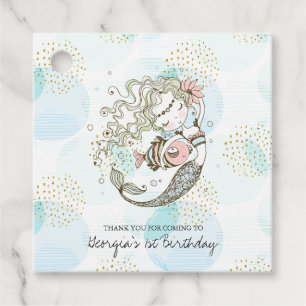 Under the Sea   Mermaid Birthday Party Thank You Favour Tags