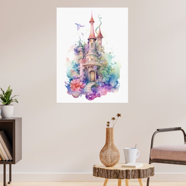 Under the Sea Mermaid Castle Poster (Living Room 3)