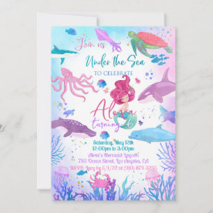 Under the Sea Mermaid Invitation