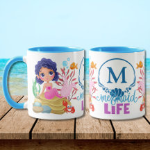 Under the Sea Mermaid Life Monogram