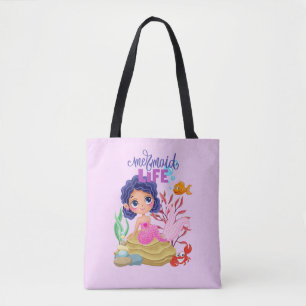 Under the Sea Mermaid Life Personalised Tote Bag