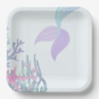 Under the Sea Mermaid Matching Paper Plate