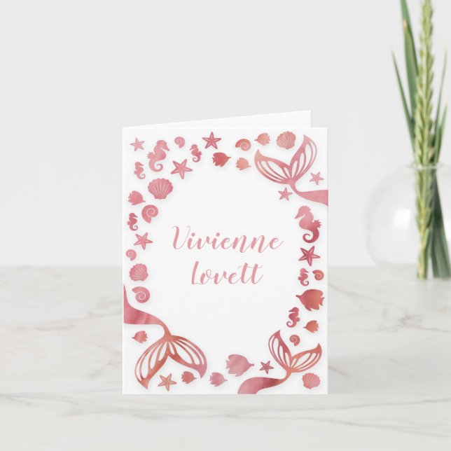 Under the Sea Mermaid Note Card (Front)