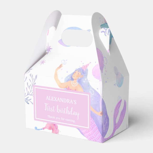 Under the Sea Mermaid & Ocean Friends Girl Favour Box (Front Side)