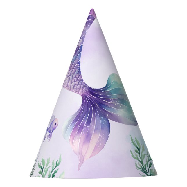 Under the sea Mermaid pool party Party Hat (Front)