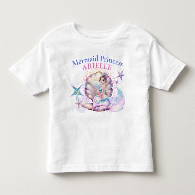 Under The Sea Mermaid Princess Birthday Toddler T-Shirt (Front)