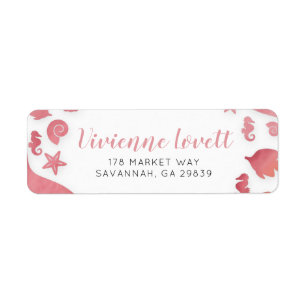 Under the Sea Mermaid Return Address Label